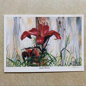 “Sarah’s Flower” colored pencil print.